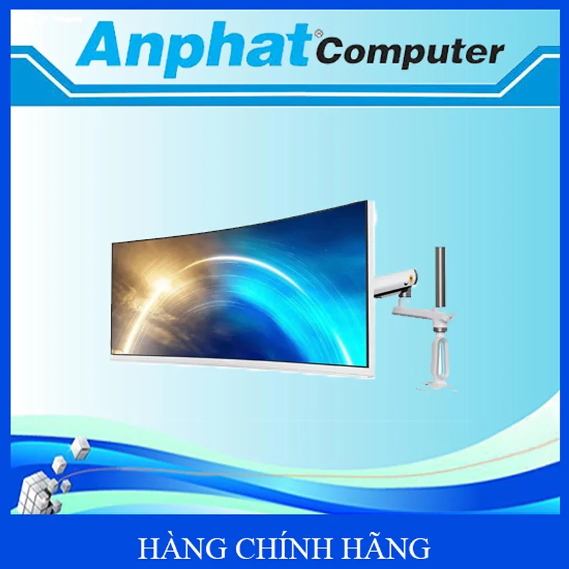 Giá Treo Màn Hình LCD Gắn Bàn NB E7 Trắng LED RGB (32" - 60") – Hàng Chính Hãng