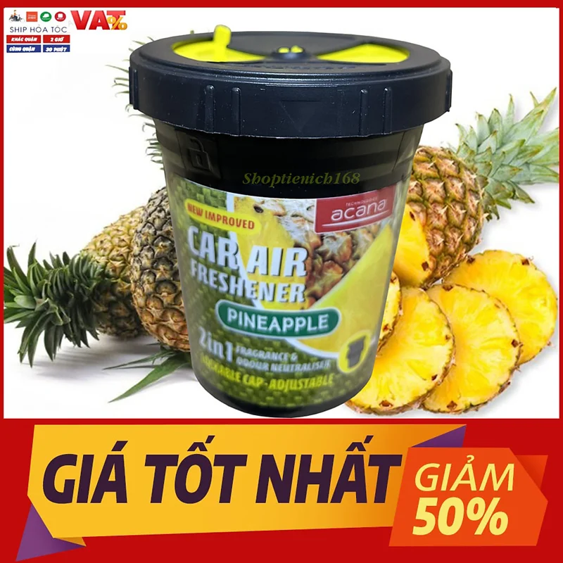 Sáp thơm ôtô Acana Chông say xe Hương Dứa Hương caffe