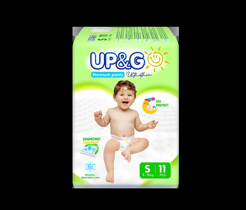 Combo 10 gói Tã/ Bỉm Quần Em Bé Siêu Mỏng Up&Go Lõi Nén 2mm Siêu Mềm Mại, Siêu Khô Thoáng, Siêu Thấm Hút Size S/M/L/XL