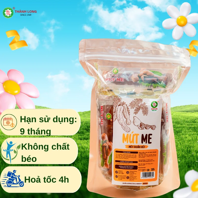 Mứt Me Thành Long gói 200gr/500gr | Ăn vặt văn phòng | Trái cây sấy dẻo | Thành Long