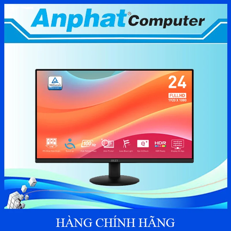 Màn Hình LCD MSI PRO MP242L (23.8 inch - IPS - 100Hz - FHD - 1ms) – Hàng Chính Hãng