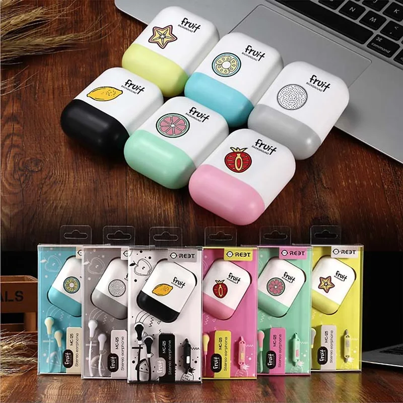 Tai nghe nhét tai Fruit Reet MC125 có hộp SIÊU Cute -Hàng chính hãng