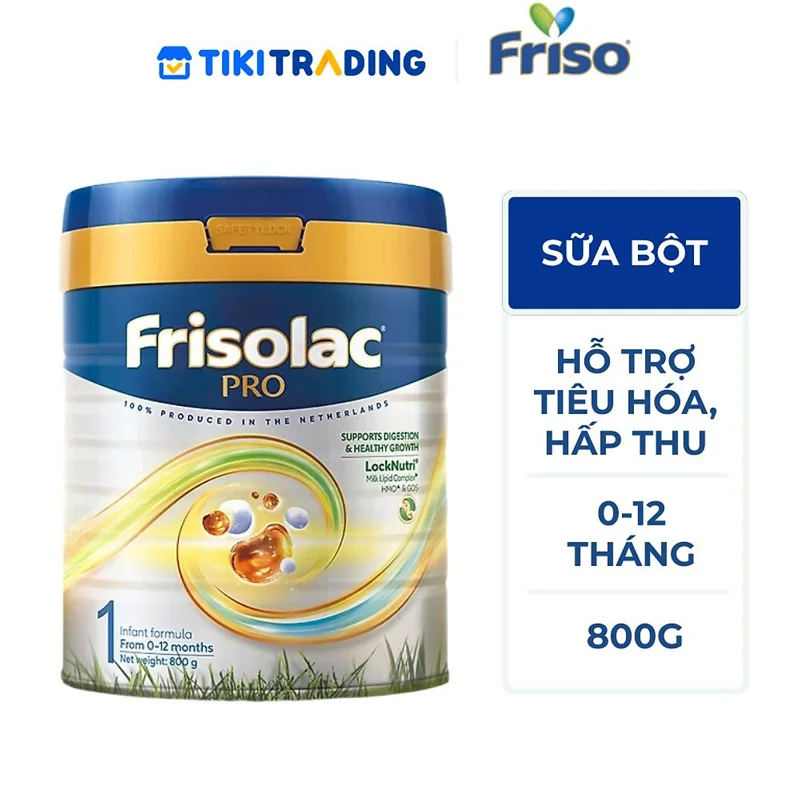 Sữa Bột Frisolac Pro 1 800G cho trẻ từ 0-12 tháng tuổi