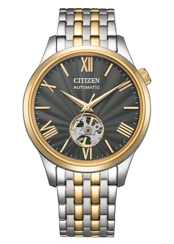 Đồng Hồ Nam Citizen Automatic Dây Thép Không Gỉ NH9136-88H - Mặt Xám Đen (Sapphire)