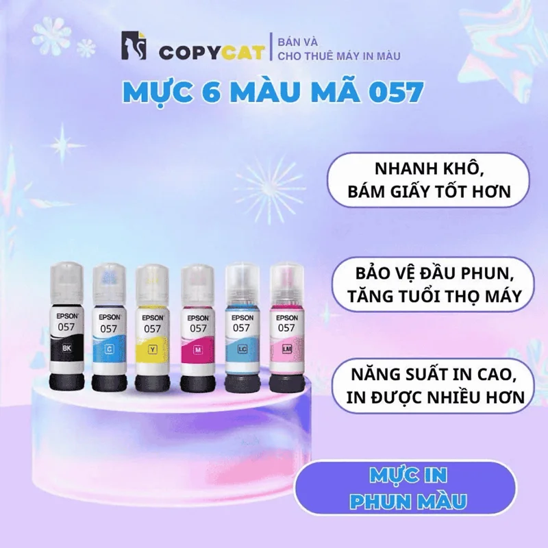 Mực in Epson mã 057 (CHÍNH HÃNG) dùng cho máy L8050, L18050