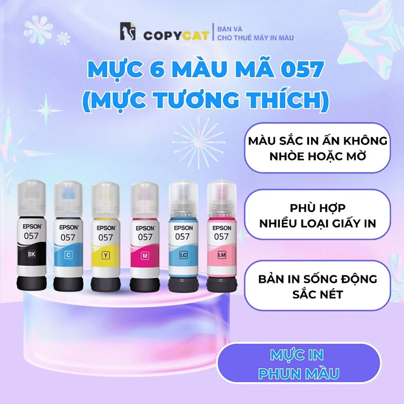 Mực in Epson mã 057 (TƯƠNG THÍCH) dùng cho máy L8050, L18050