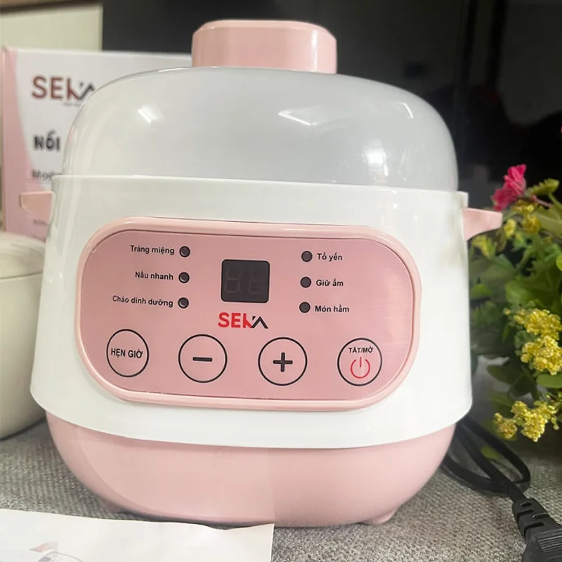 Nồi Nấu Chậm Cho Bé Ăn Dặm SEKA, Nồi Nấu Cháo Chậm, Chưng Yến Hấp Cách Thuỷ Cao Cấp