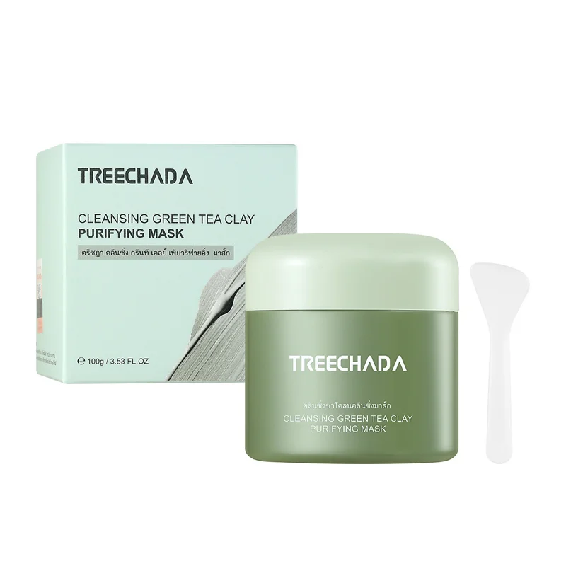 Mặt nạ bùn trà xanh giảm mụn làm sạch da TreeChada Cleansing Mask Thái Lan 100g