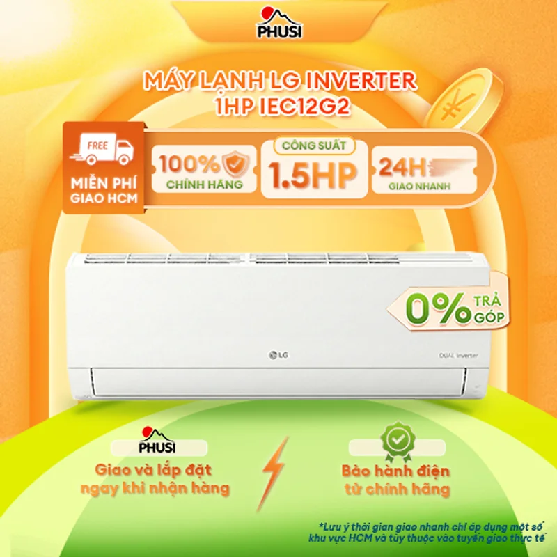 Máy lạnh LG Inverter 1.5 HP IEC12G2 - Hàng Chính Hãng - Model 2026