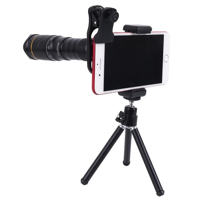 Ống nhòm gắn điện thoại Terino MZ-0822, zoom 22X, độ nét cao, kèm chân giá đỡ - Hàng chính hãng