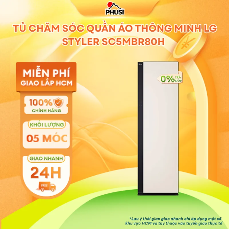 Tủ chăm sóc quần áo LG Styler SC5MBR80H - Hàng Chính Hãng -  Mới 100%