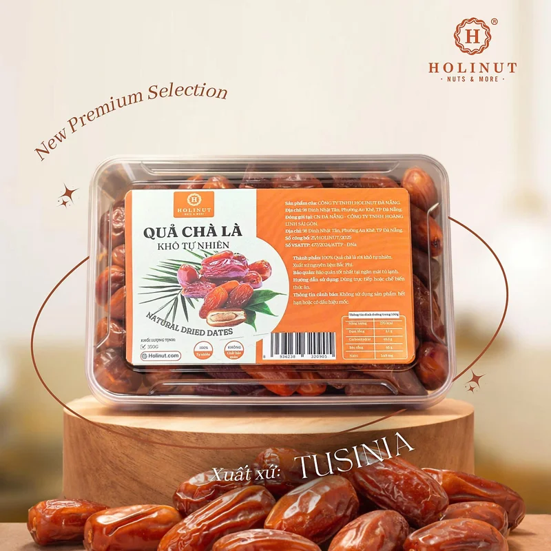 Quả chà là cao cấp chín tự nhiên ngọt, dẻo  - Hộp 350g