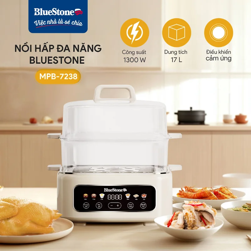 Nồi Hấp Đa Năng BlueStone MPB-7238 - Hàng Chính Hãng