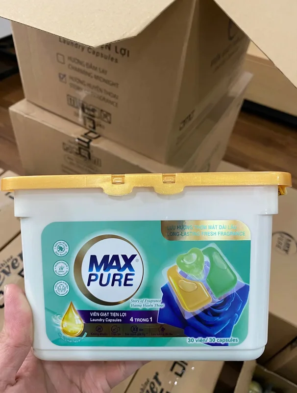 Hộp 30 Viên Giặt Tiện Lợi MaxPure 4in1
