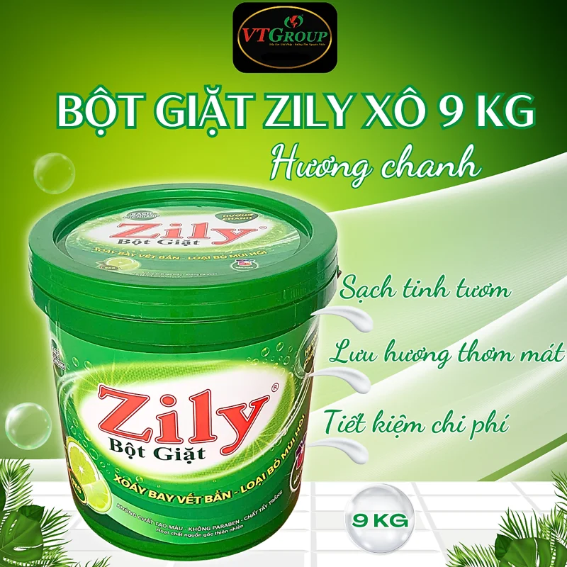 Bột Giặt Zily Hương Chanh - Tặng 1 Dây Xả vải Zily