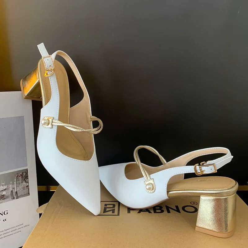 GIÀY SLINGBACK CAO 5CM PN12043 – NƠ XINH – DÁNG TIỂU THƯ SANG TRỌNG