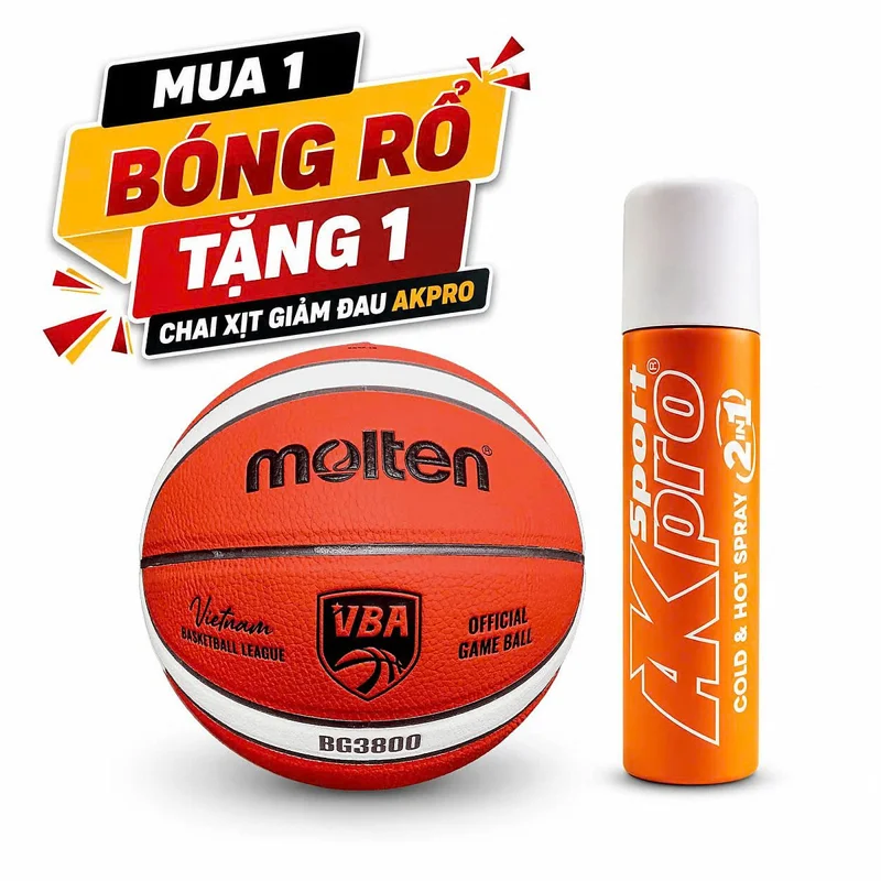 BÓNG RỔ MOLTEN BG3800 - VBA SỐ 6