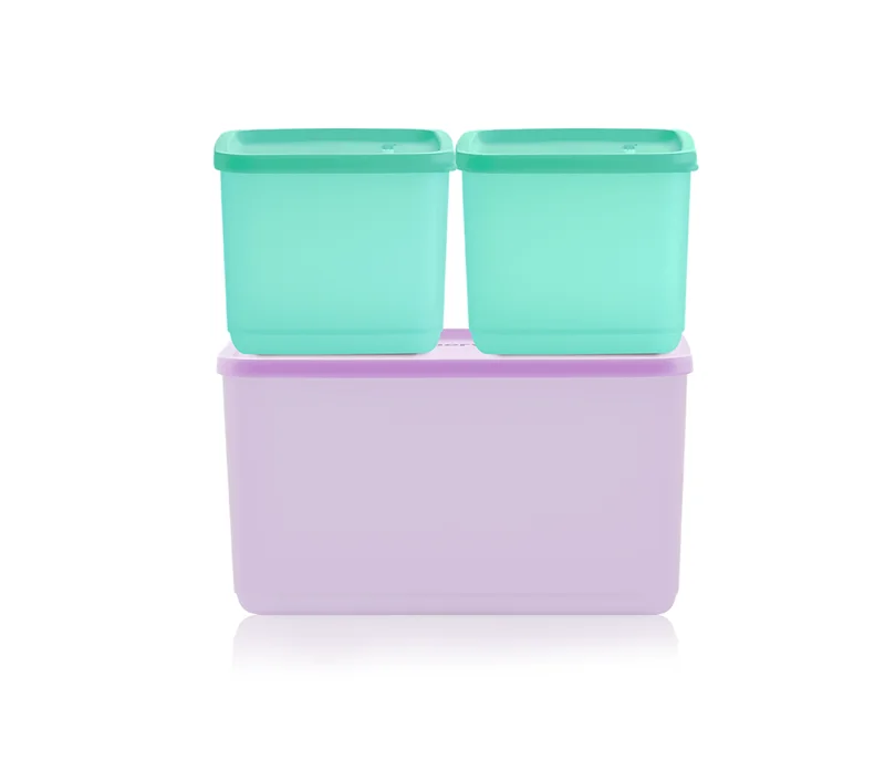 Bộ 3 Hộp Đựng Thực Phẩm Tupperware Trữ Khô Và Mát Cubix Starter