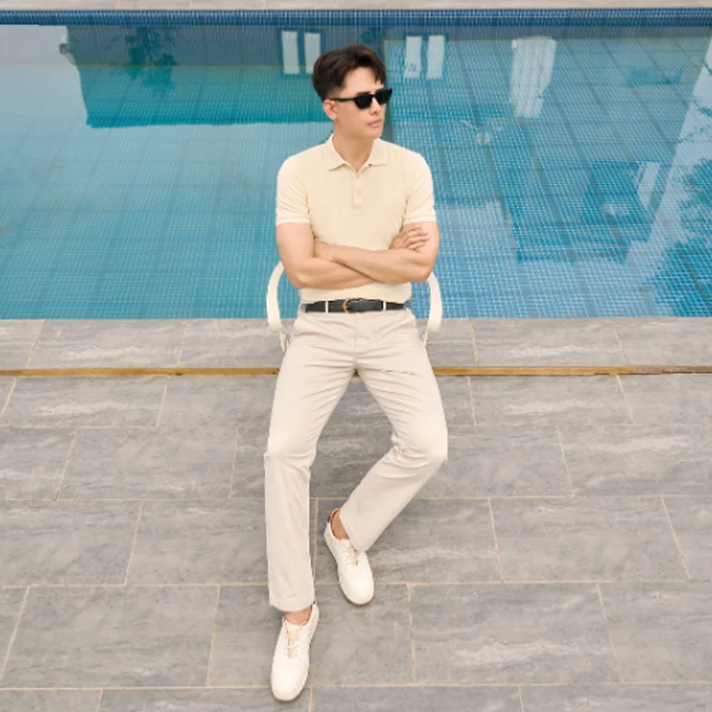 Áo Polo Nam Premium Ninomaxx Form Travel Fit FLEXCOTTON Siêu Thoáng Mát Co Giãn Tốt 2510010