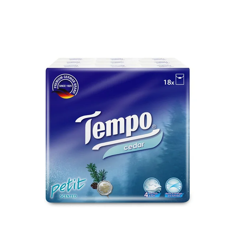 Khăn giấy bỏ túi Tempo Petit hương Tuyết tùng (18 gói)