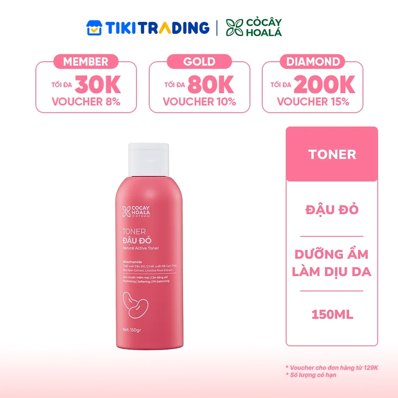 Cocayhoala Toner đậu đỏ 150ml