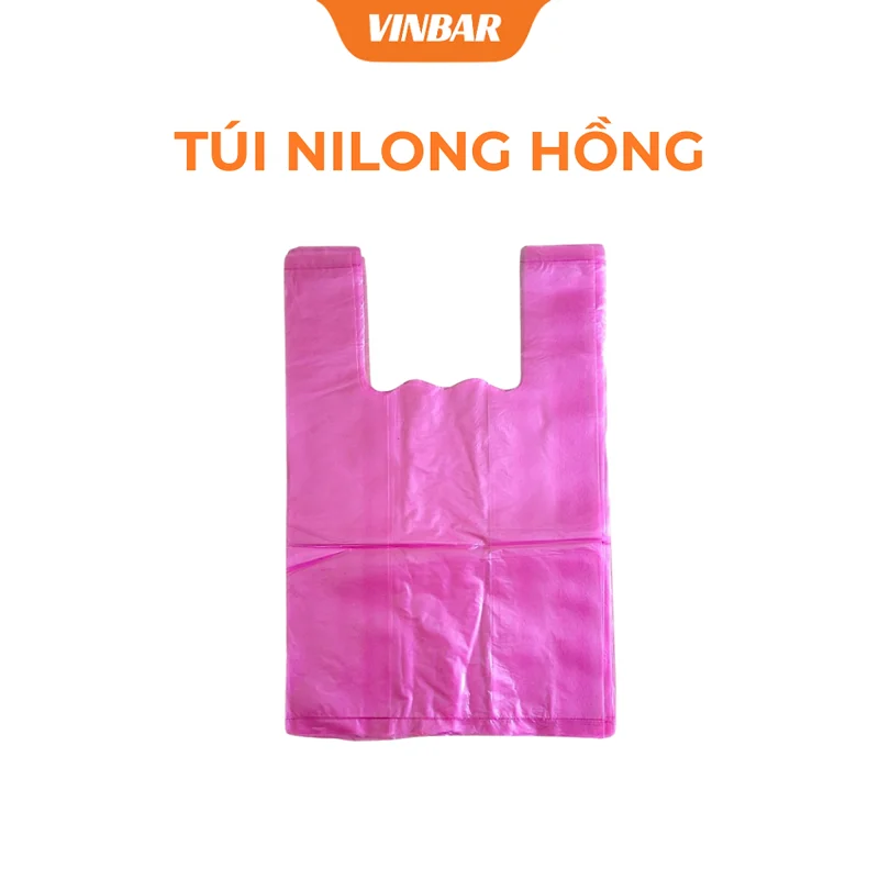 TÚI NILONG HỒNG 2 QUAI 1 KG