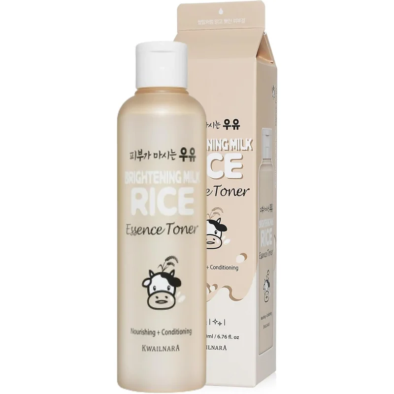Nước hoa hồng dưỡng ẩm và làm sáng da Kwailnara Brightening Milk Rice Essence Toner Hàn Quốc 200ml