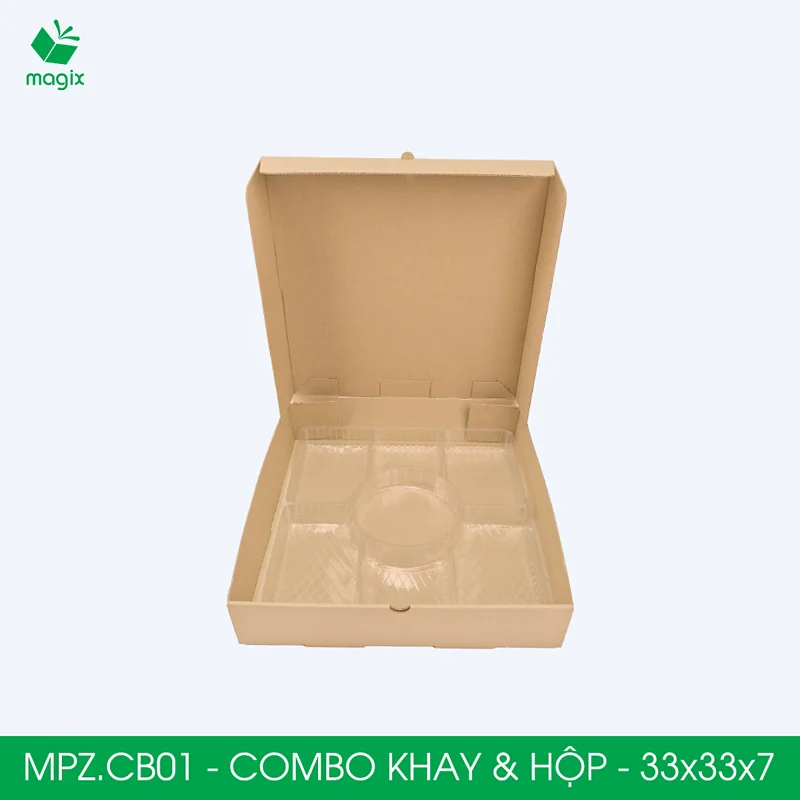 MPZ.CB01 - Combo 20 hộp mẹt gà đựng set đồ ăn, gà, vịt, khay nhựa chia ngăn dày dặn, đảm bảo vệ sinh
