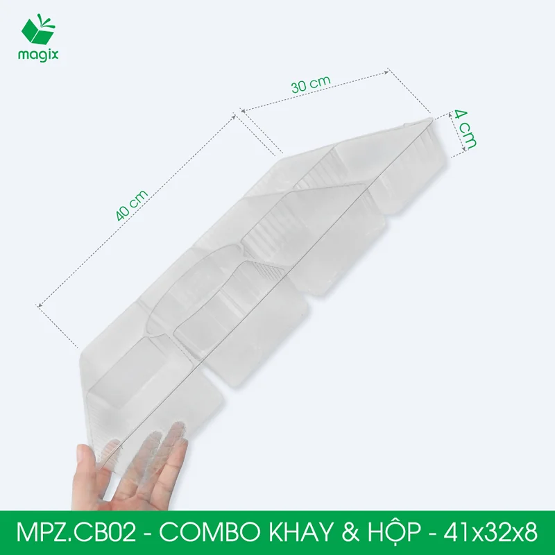 MPZ.CB02 - Combo 20 hộp mẹt gà đựng set đồ ăn, gà, vịt, khay nhựa chia ngăn dày dặn, đảm bảo vệ sinh