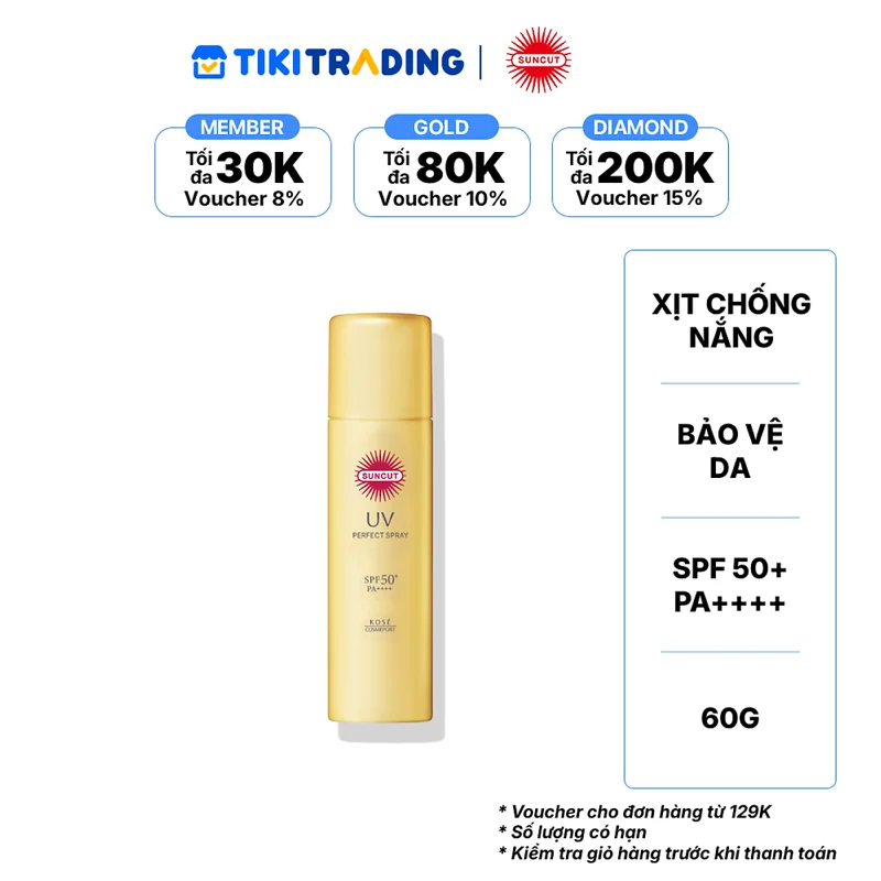 Xịt chống nắng bảo vệ da SUNCUT (60 g/chai)