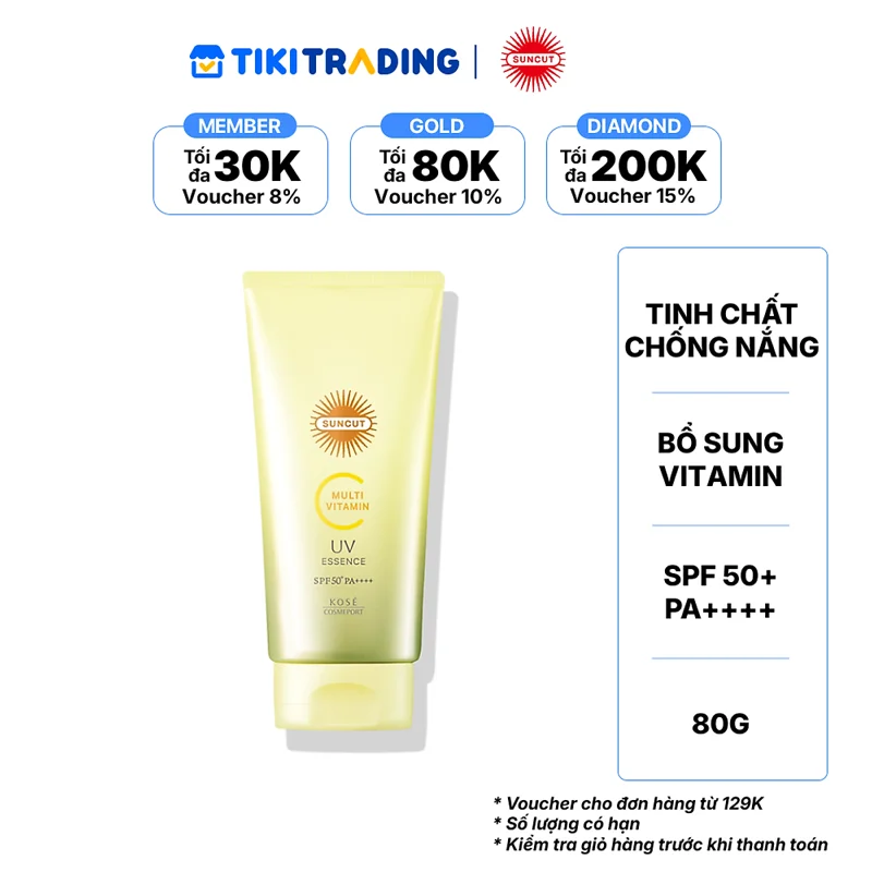 Tinh chất chống nắng bổ sung vitamin dưỡng da SUNCUT (80 g/tuýp)