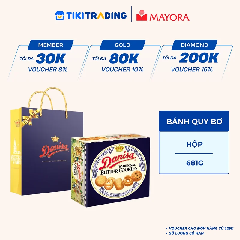Bánh Quy Bơ Mayora Danisa Hộp 681G