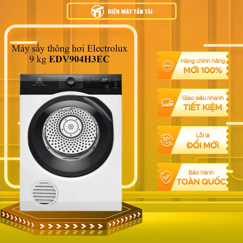 EDV904H3EC - Máy sấy thông hơi Electrolux UltimateCare 300 9 kg EDV904H3EC - HÀNG CHÍNH HÃNG - GIAO HCM