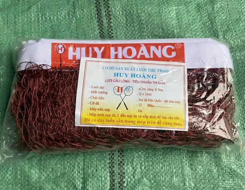 Lưới cầu lông thi đấu dù 12 dính 2 đầu