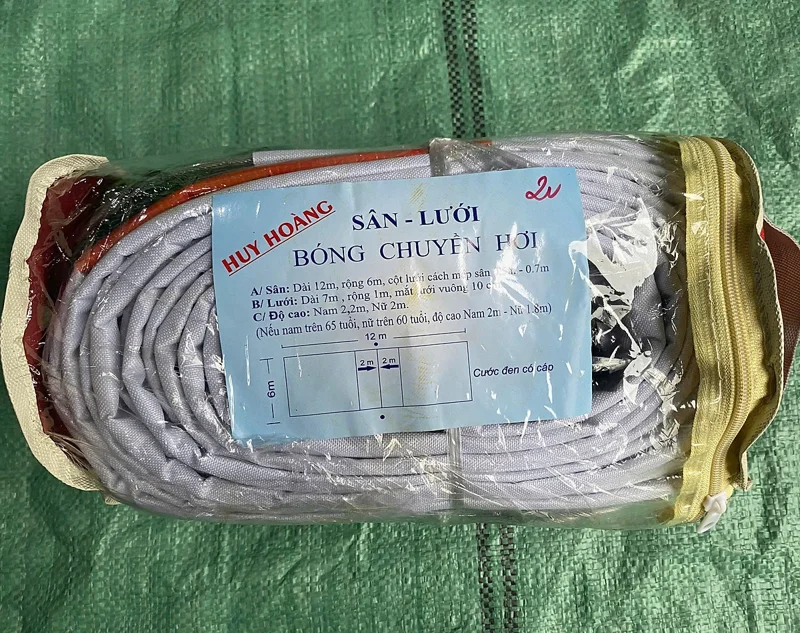 Lưới bóng chuyền da có cáp 1 viền
