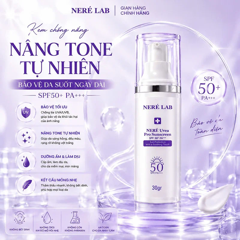 Kem Chống Nắng Neré Uvea Pro Sunscreen SPF50+ PA+++