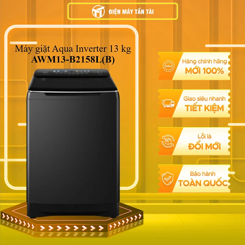 AWM13-B2158L(B) - Máy giặt Aqua Inverter 13 kg AWM13-B2158L(B) - HÀNG CHÍNH HÃNG - GIAO HCM