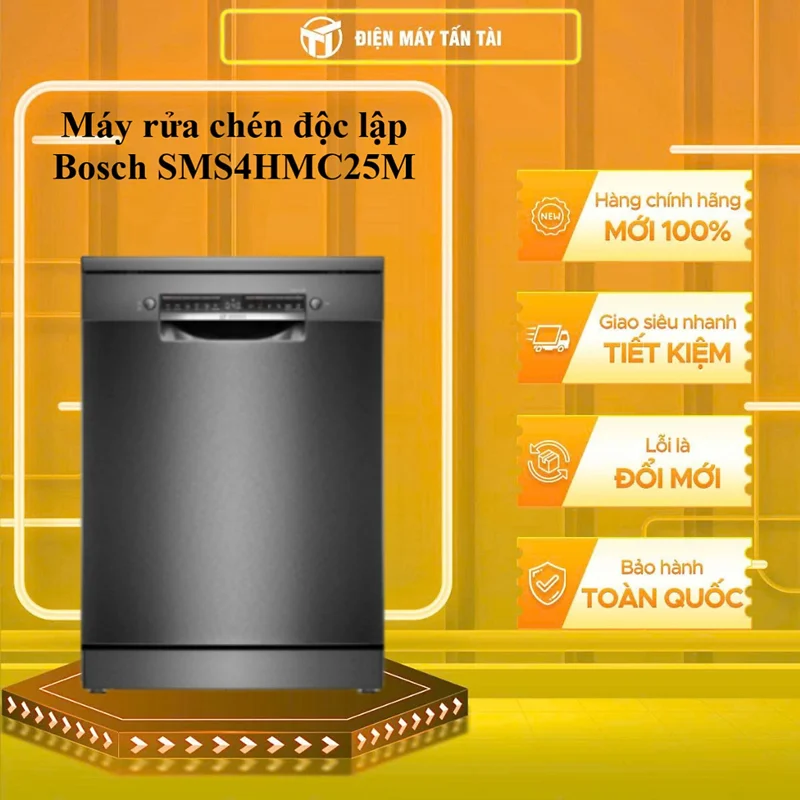SMS4HMC25M - Máy rửa chén độc lập Bosch Series 4 14 BỘ SMS4HMC25M - HÀNG CHÍNH HÃNG - GIAO HCM