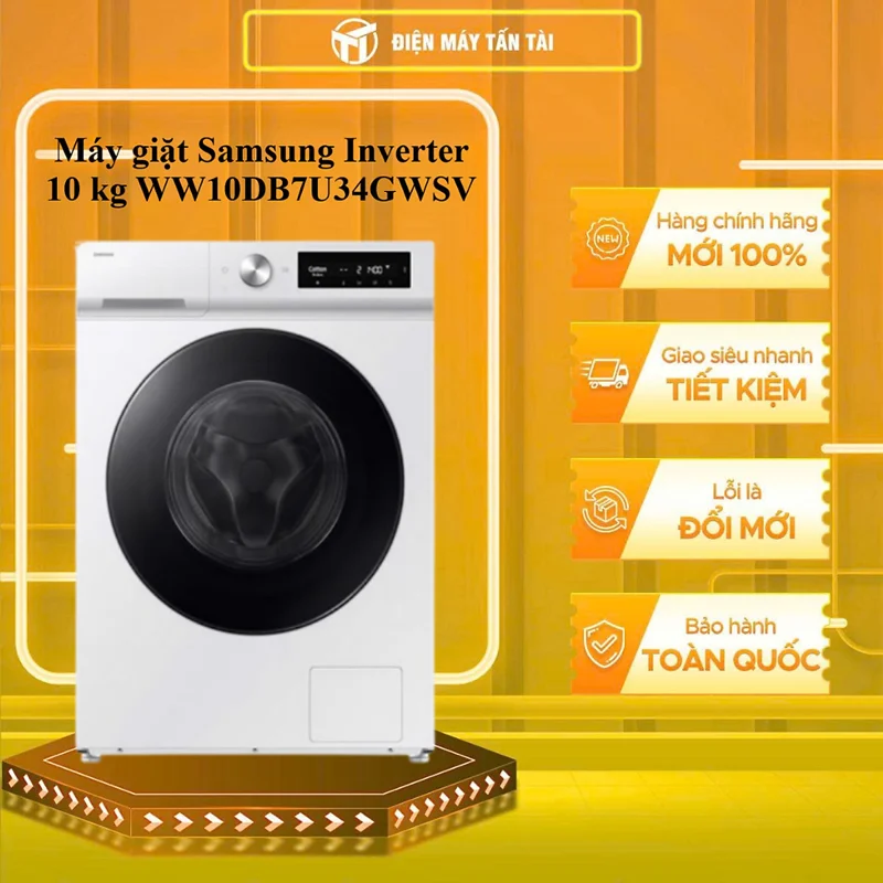 WW10DB7U34GWSV - Máy giặt Samsung Inverter 10 kg - HÀNG CHÍNH HÃNG - GIAO HCM