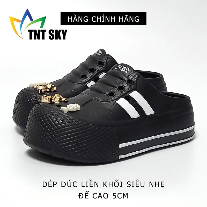 Dép Nữ Bít Mũi Gắn Sticker Đúc Liền Khối Siêu Nhẹ - Hàng Chính Hãng - TK551