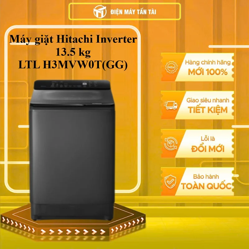 LTL H3MVW0T(GG) - Máy giặt Hitachi Inverter 13.5 kg LTL H3MVW0T(GG) - HÀNG CHÍNH HÃNG - GIAO HCM