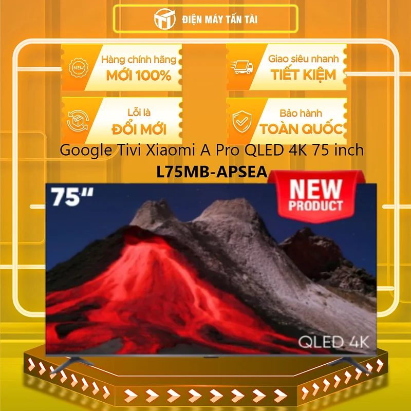 Google Tivi Xiaomi A Pro QLED 4K 75 inch L75MB-APSEA - HÀNG CHÍNH HÃNG - CHỈ GIAO HCM