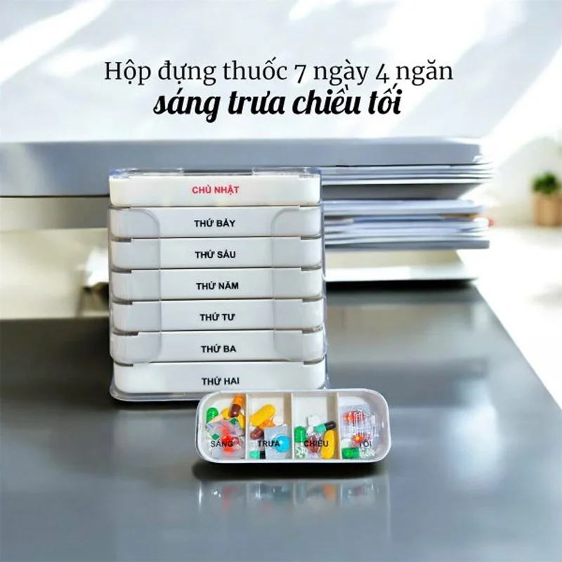 Hộp chia thuốc 7 ngày 4 ngăn Vinasu VNS 275