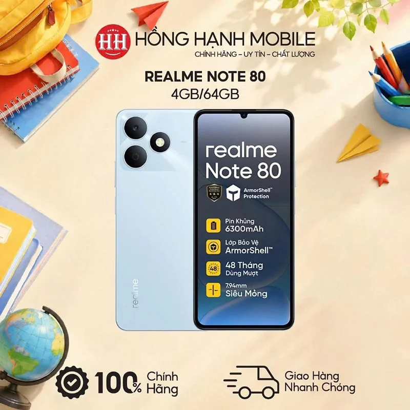 Điện Thoại Realme Note 80 4GB/64GB - Hàng Chính Hãng