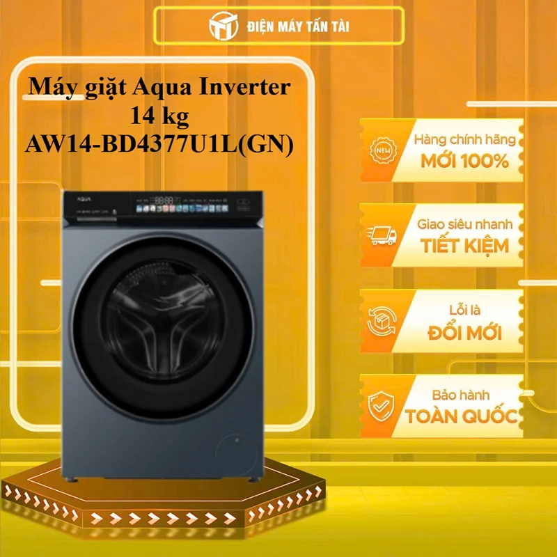 AW14-BD4377U1L(GN) - Máy giặt Aqua Inverter 14 kg AW14-BD4377U1L(GN) - HÀNG CHÍNH HÃNG - GIAO HCM