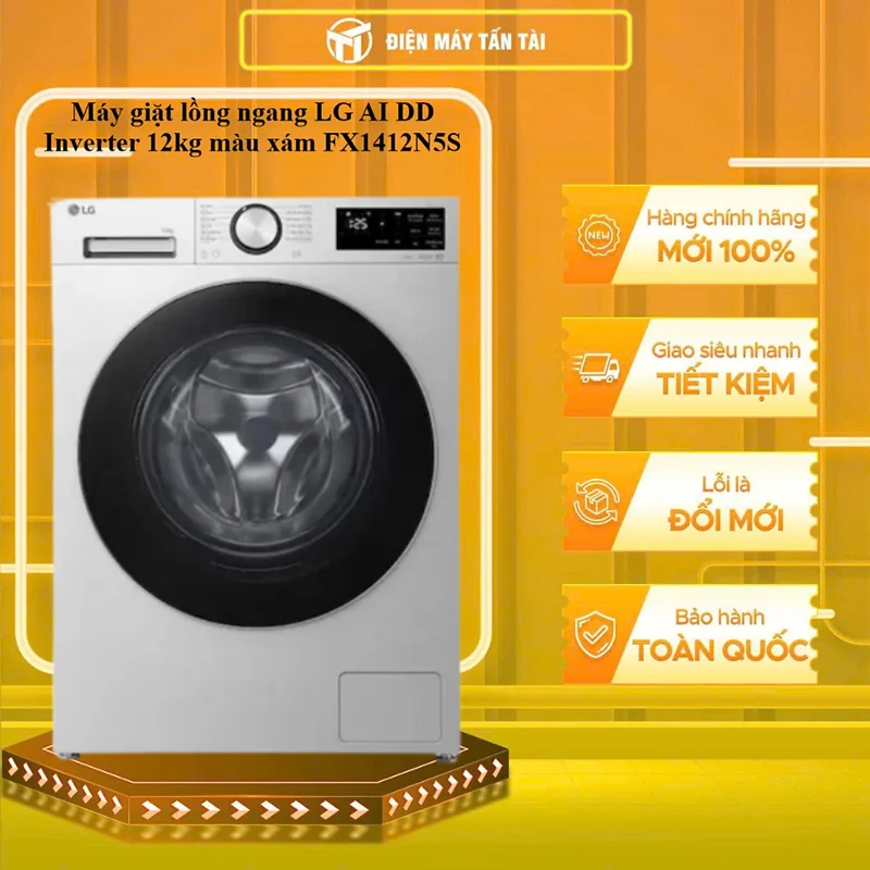 Máy Giặt LG Inverter 12 kg FX1412N5S - HÀNG CHÍNH HÃNG - CHỈ GIAO HCM