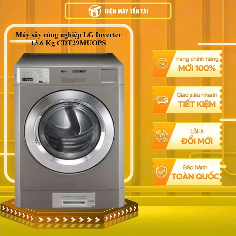 CDT29MUOPS- Máy sấy công nghiệp LG Inverter 13.6 Kg CDT29MUOPS - HÀNG CHÍNH HÃNG - GIAO HCM