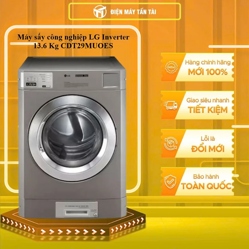 CDT29MUOES - Máy sấy công nghiệp LG Inverter 13.6 Kg CDT29MUOES - HÀNG CHÍNH HÃNG - GIAO HCM