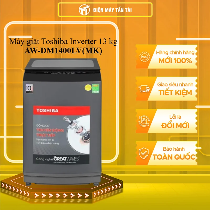 AW-DM1400LV(MK) - Máy giặt Toshiba Inverter 13 kg AW-DM1400LV(MK) RA MẮT 2026 - HÀNG CHÍNH HÃNG - GIAO HCM