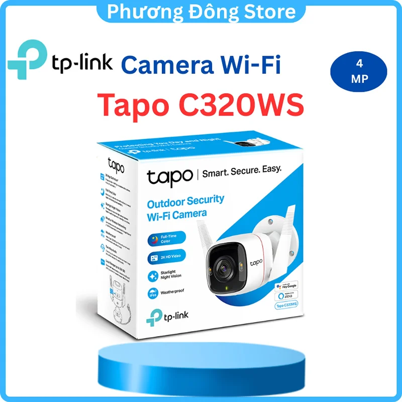 Camera WiFi Ngoài Trời TP-Link Tapo C320WS Độ Phân Giải 2K QHD - Hàng Chính Hãng